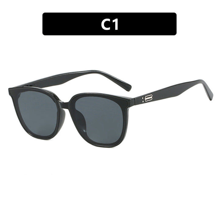 Dame elegant solbrille med trendy gjennomsiktig ramme Luvikno