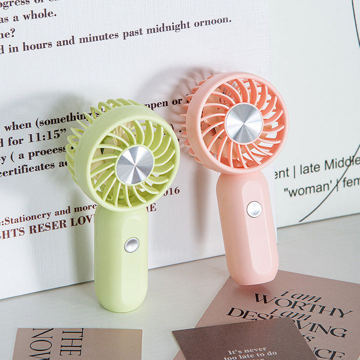 Dame Bærbar Mini Håndvifte med ergonomisk design og USB-ladefunksjon Luvikno