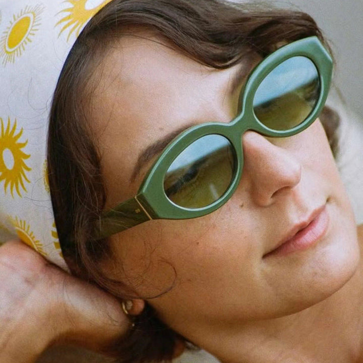Dame kreativ solbrille i elegant retro-stil Luvikno