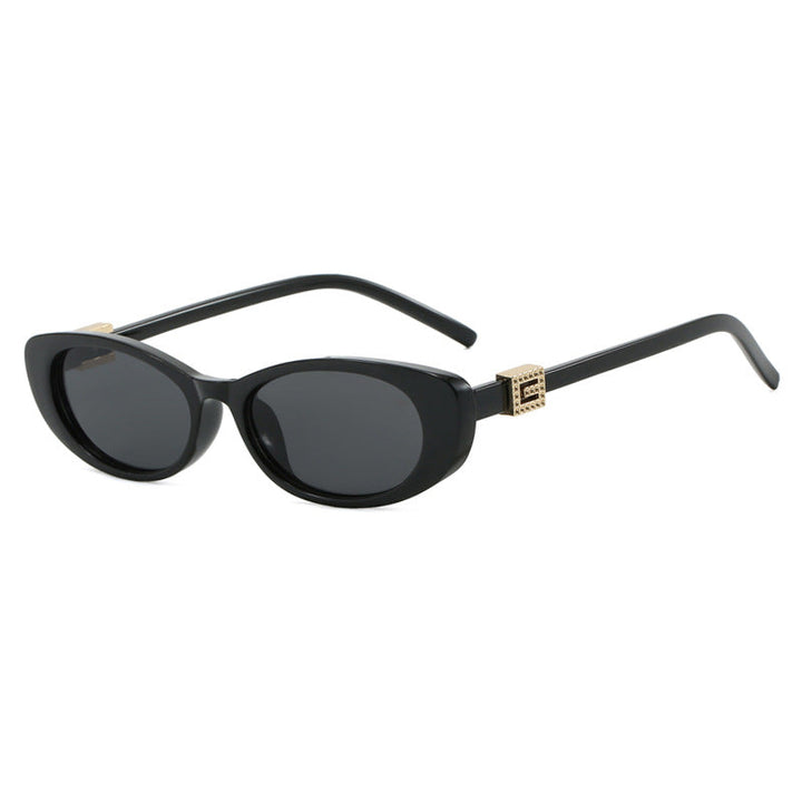 Dame elegant Cat-Eye solbriller med fine aksenter Luvikno