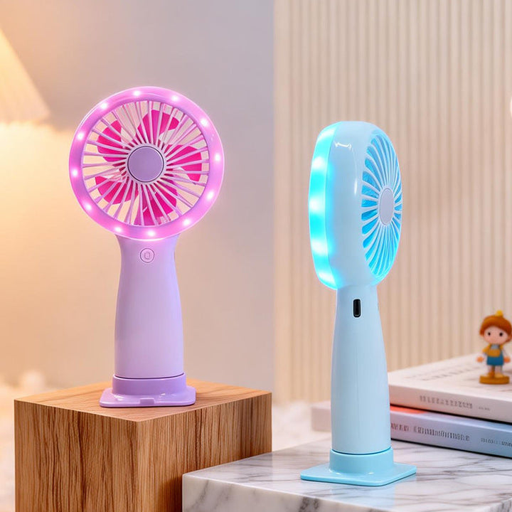 Damehåndvifte med LED-belysning Luvikno