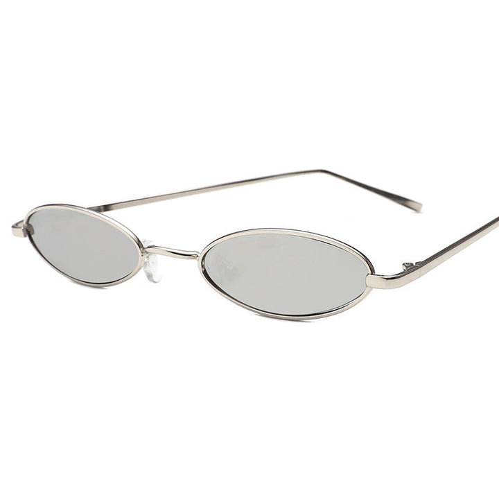 Dame elegant solbrille i oval metallramme Luvikno