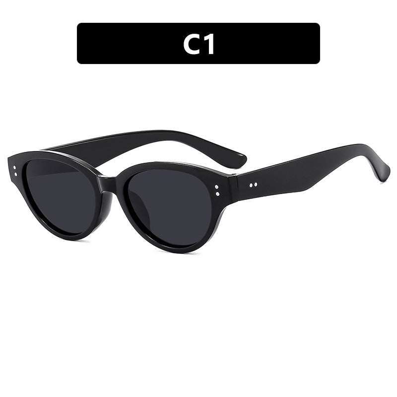 Dame Cat-Eye solbriller med robust ramme og polarisert glass Luvikno