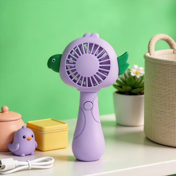 Unisex nan tragbar håndventilator med søtt dyredesign, USB-oppladbar og barnesikker Luvikno