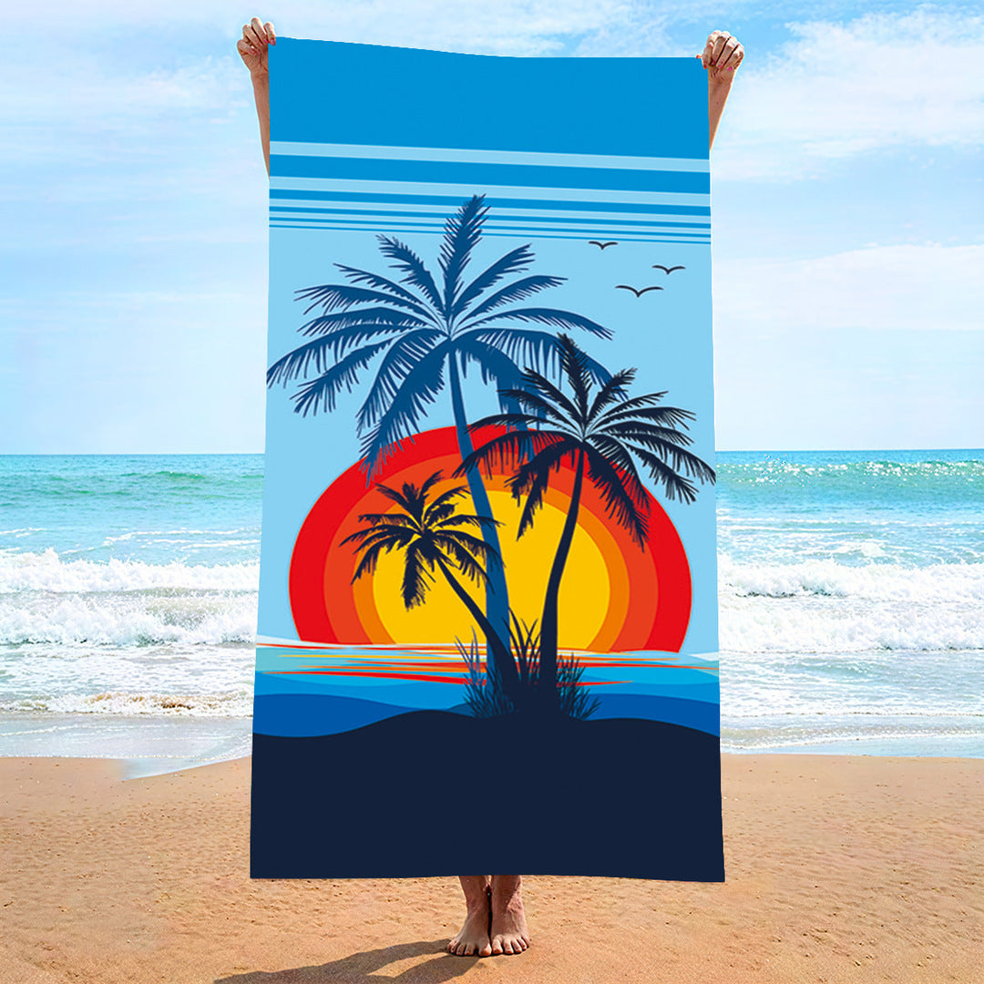 Ladies beach towel with maritime stripe pattern Luvikno