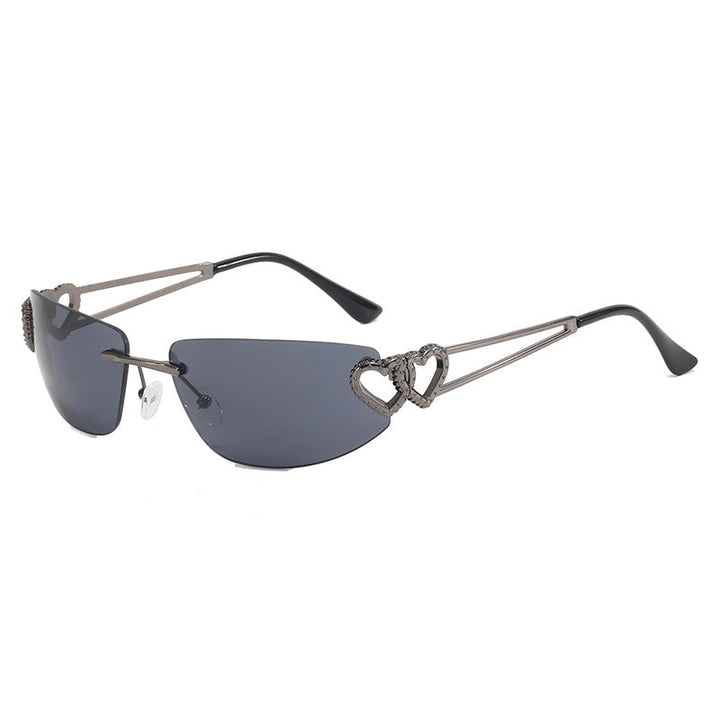 Dame Cat-Eye solbriller med unikt hjerte-design og beskyttende UV-filter Luvikno