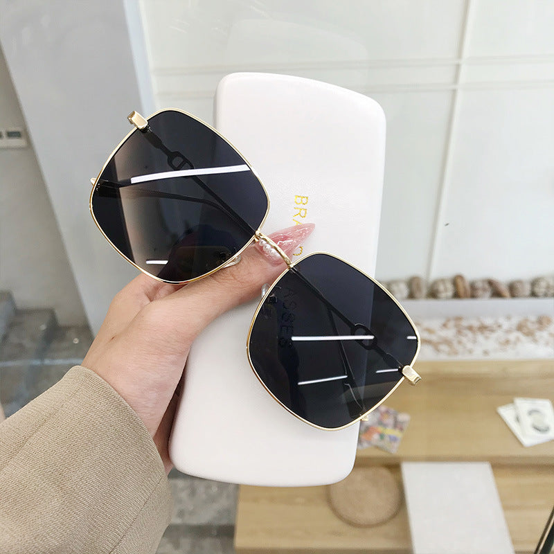 Dame geometrisk oversized solbrille Luvikno