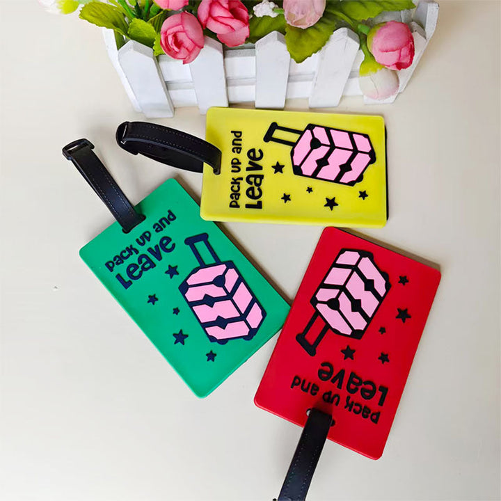 Unisex bagasjelapp i kreativ regnbue-design Luvikno