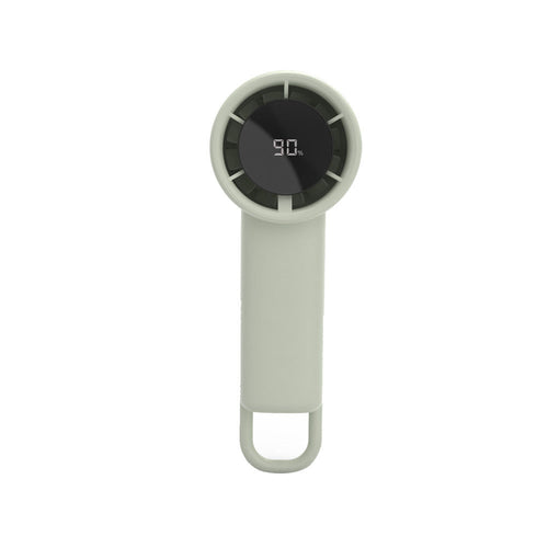 Unisex nan tragbar Mini-håndvifte med digitalt batteriindikator, stille DC-motor og opphengsløkke Luvikno