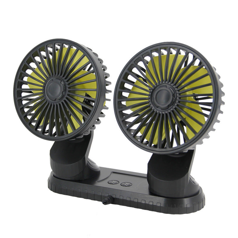 Dual-Head Justerbar Skrivebords Vifte Luvikno