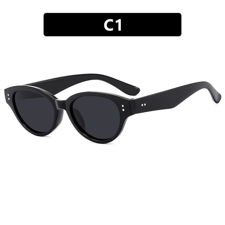 Dame Cat-Eye solbriller i elegant design med bred ramme Luvikno