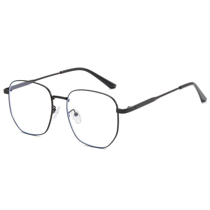 Dame moteriktig firkantet brille med lett metallramme Luvikno