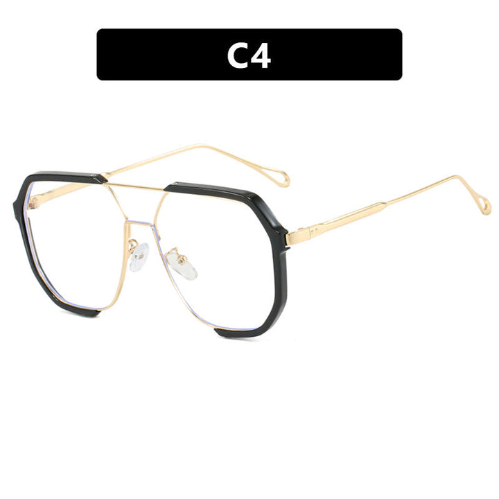 Dame geometrisk solbrille med spesiell ramme og UV-beskyttelse Luvikno