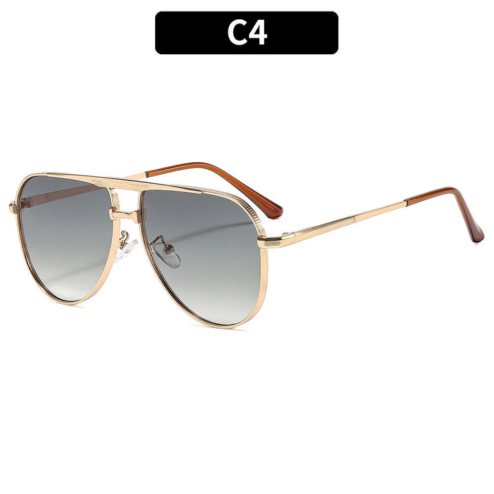 Dame modische Aviator-solbrille med elegant metallramme og UV400-beskyttelse Luvikno
