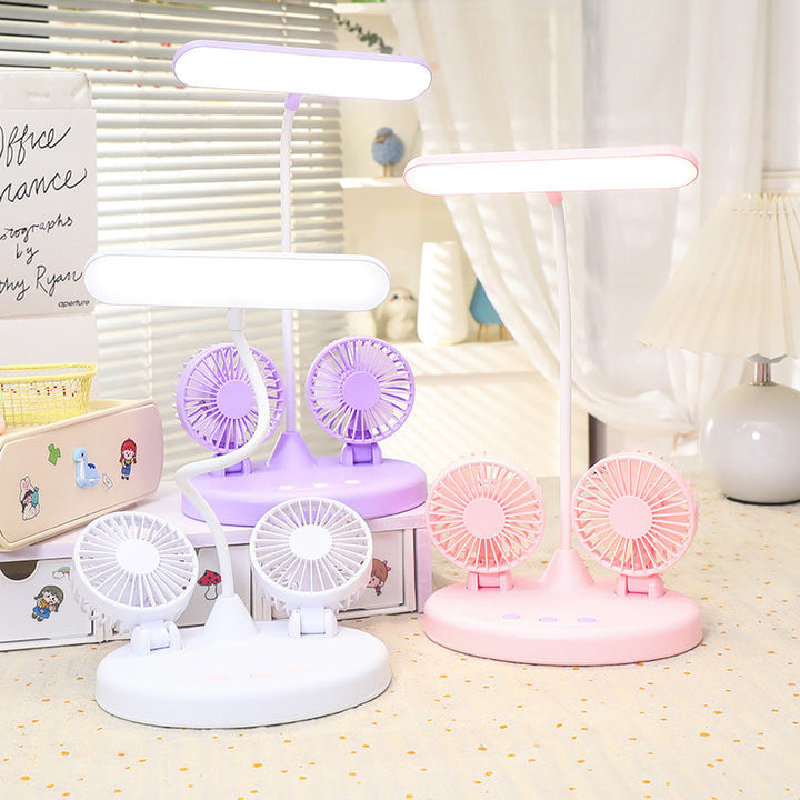 Dame Multifunksjonell Bordlampe med Integrerte Vifter Luvikno