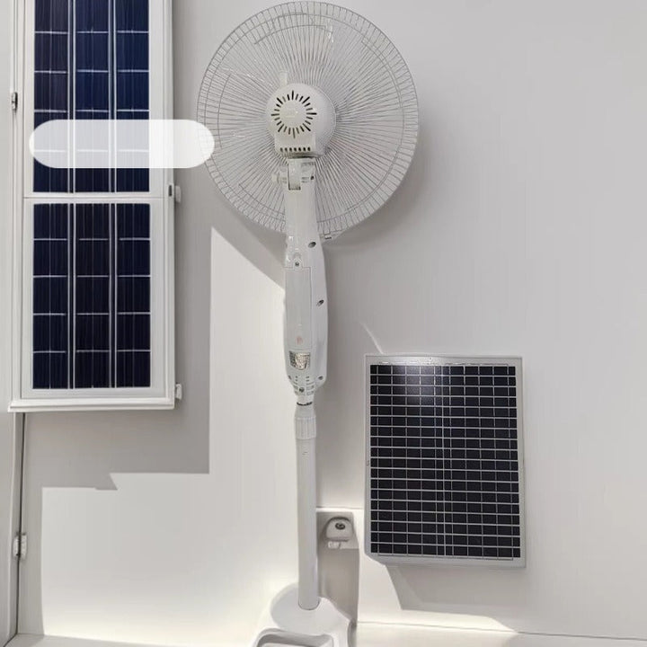 Unisex solcel-drevet stående vifte med intelligent energistyring Luvikno