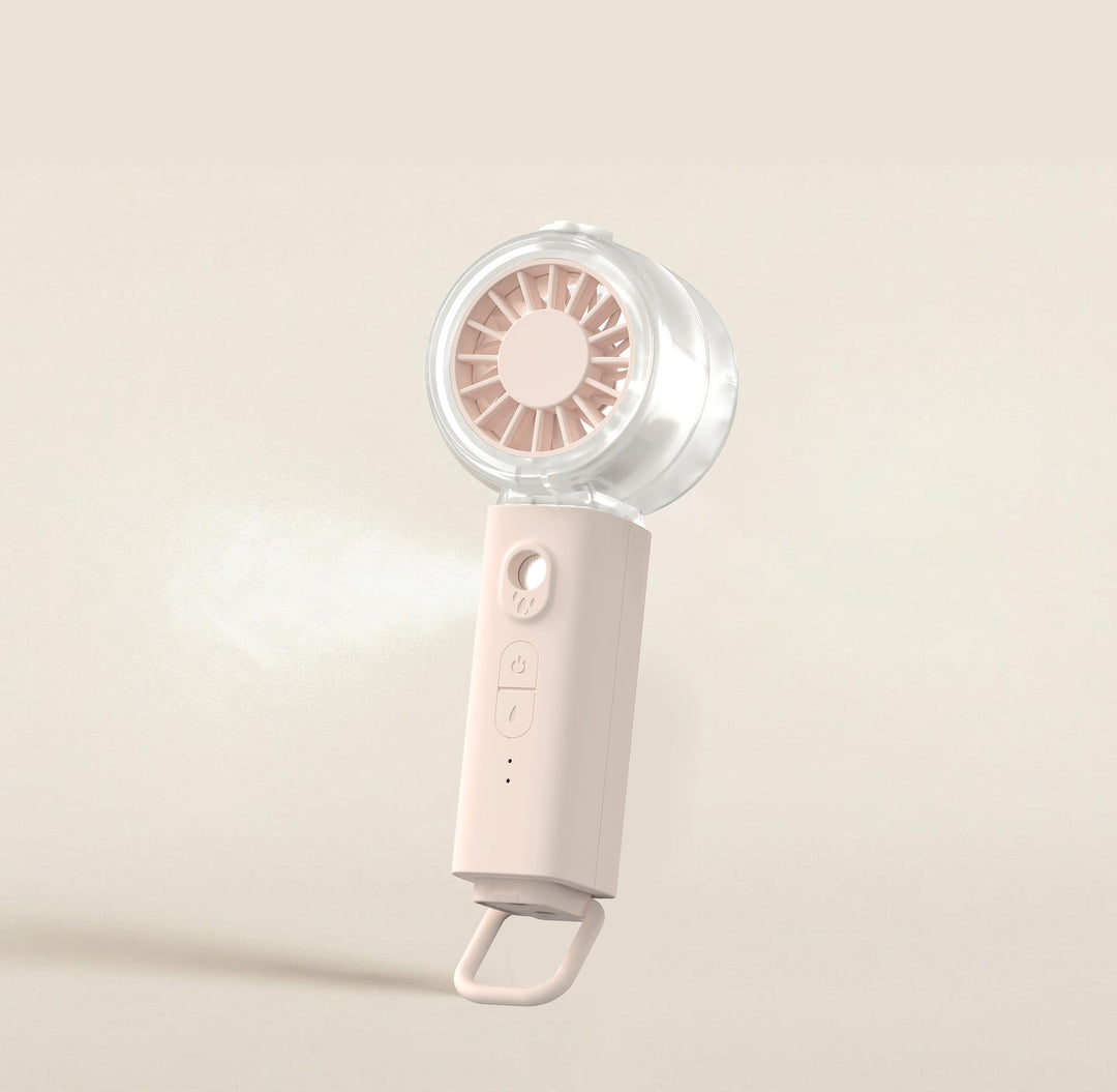 Unisex nan tragbarer Mini-Ventilator med spraytåke funksjon og USB-batteri Luvikno