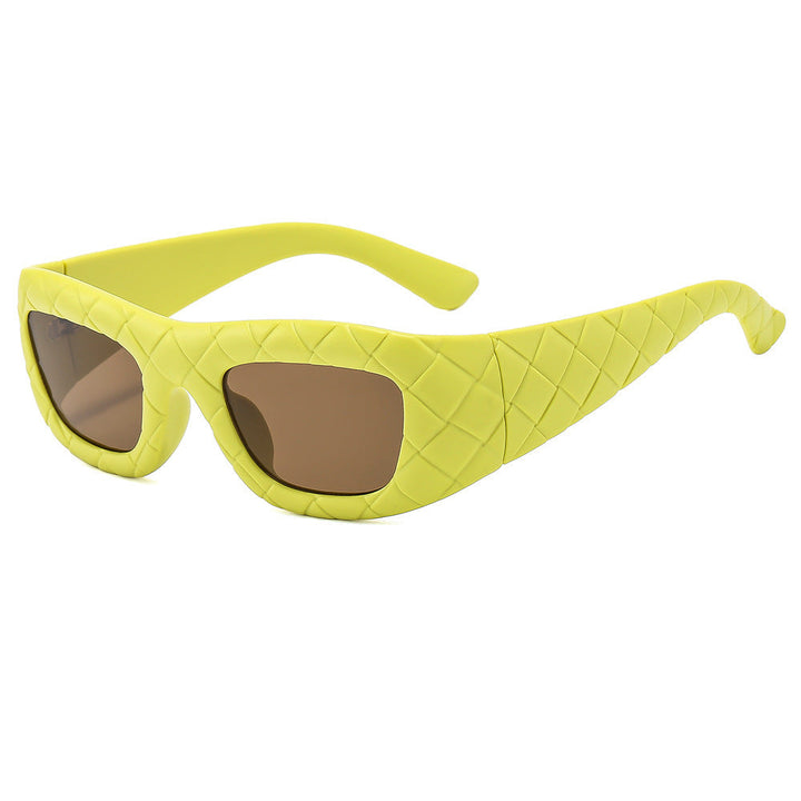 Dame ekstravagant solbrille med strukturert ramme Luvikno
