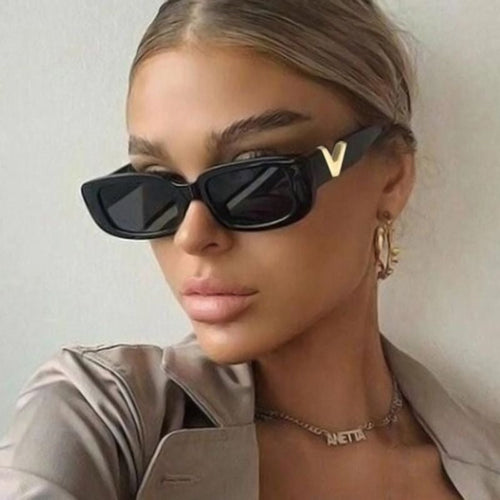 Dame moterik solbrille med markant trykk Luvikno