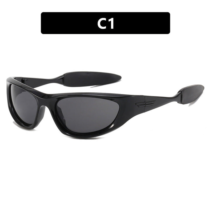Dame sportlig solbrille med gummiert design Luvikno