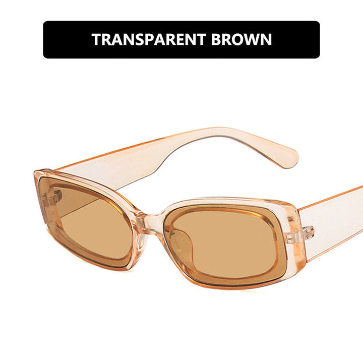 Damer futuristisk kvadratisk solbrille med transparent rammedesign og UV-beskyttelse Luvikno