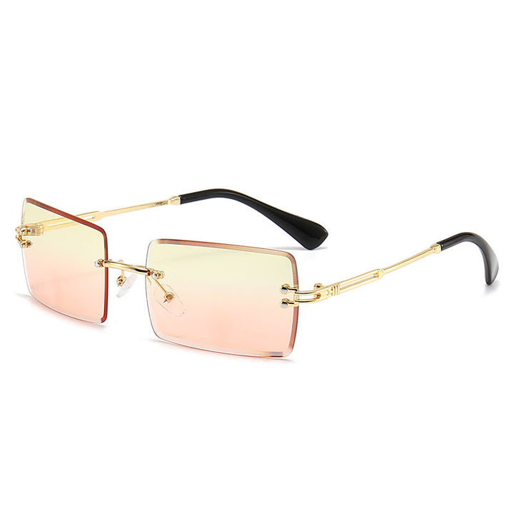 Dame moteriktig rektangulær solbrille med gradientlinser Luvikno