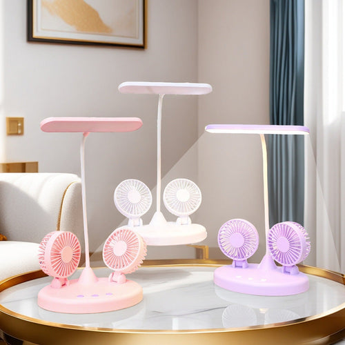 Dame Multifunksjonell bordlampe med integrerte vifter Luvikno