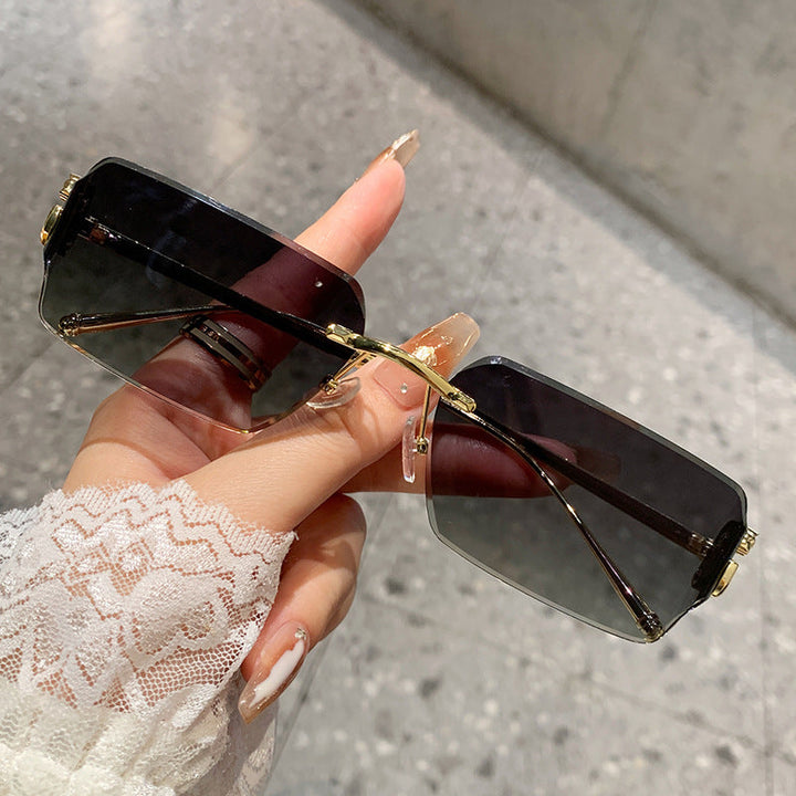 Dame oversized solbrille med høykvalitets metallramme og polariserte linser Luvikno
