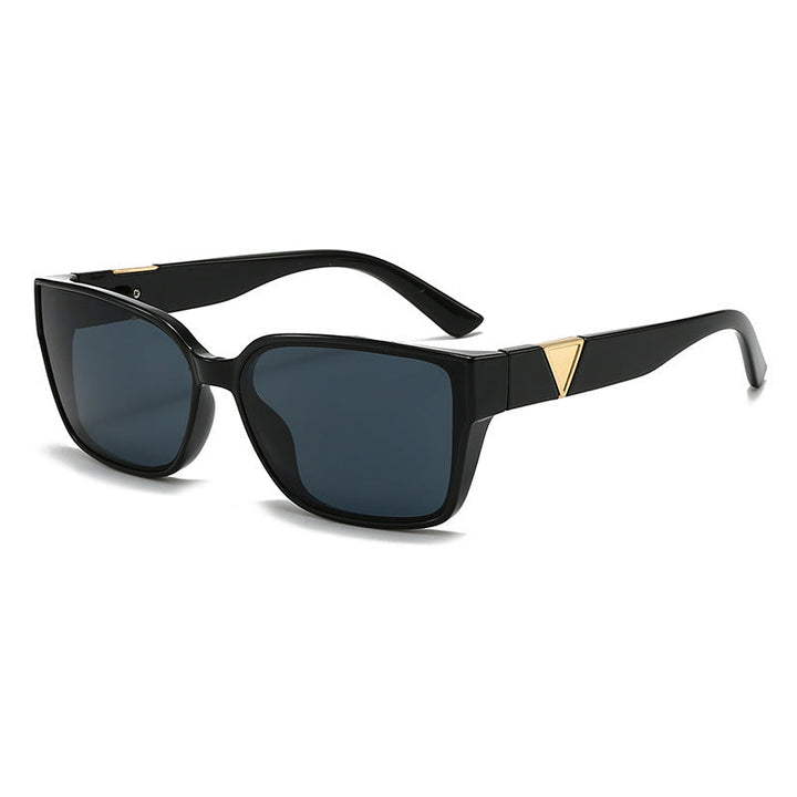 Dame Oversized kvadratisk solbrille med elegante detaljer Luvikno