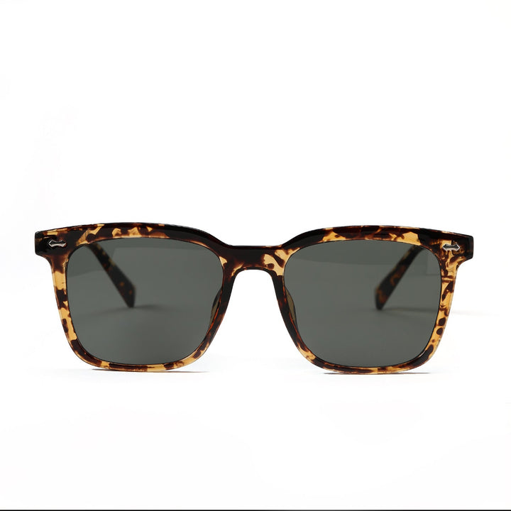 Dame quadratisk solbrille med elegant skilpadde-ramme Luvikno