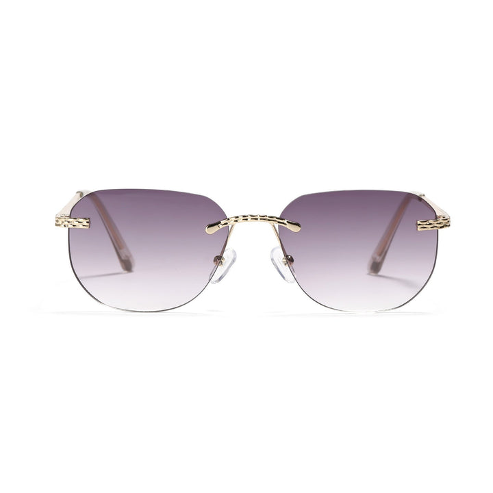 Damer casual oversized solbriller med elegant metallramme Luvikno
