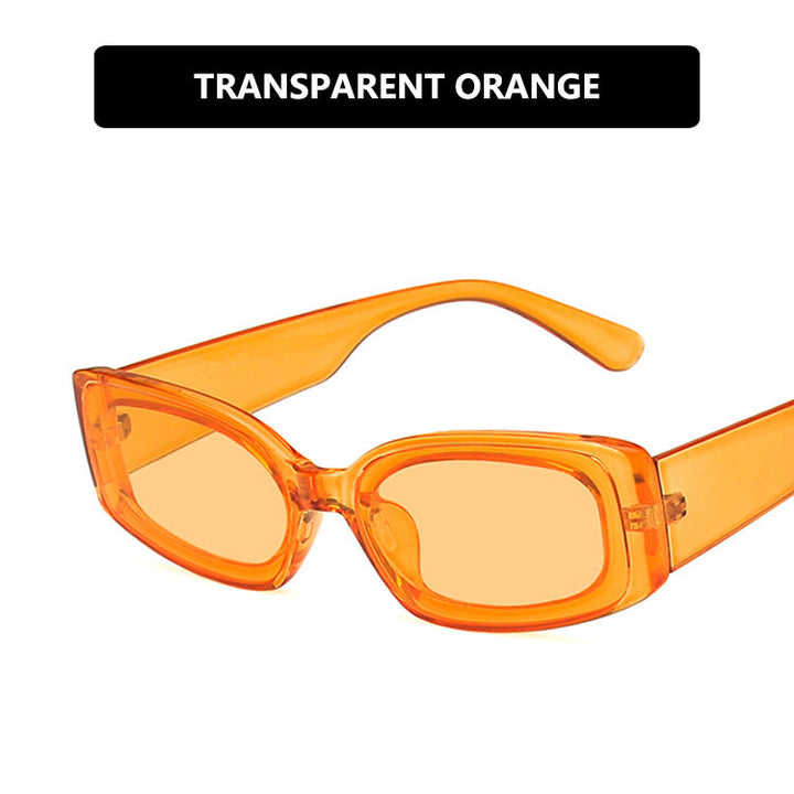 Damer futuristisk kvadratisk solbrille med transparent rammedesign og UV-beskyttelse Luvikno