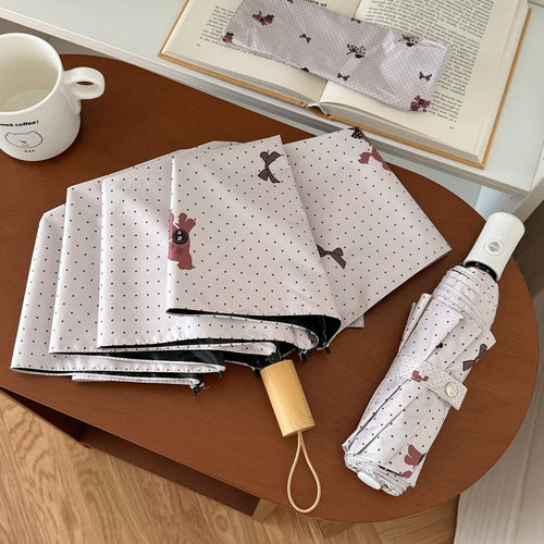 Damer Sammenleggbart paraply med leken design Luvikno