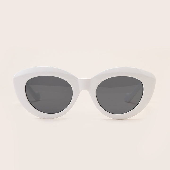 Dame Cat-Eye Solbriller med moderne plastikkinnet Luvikno