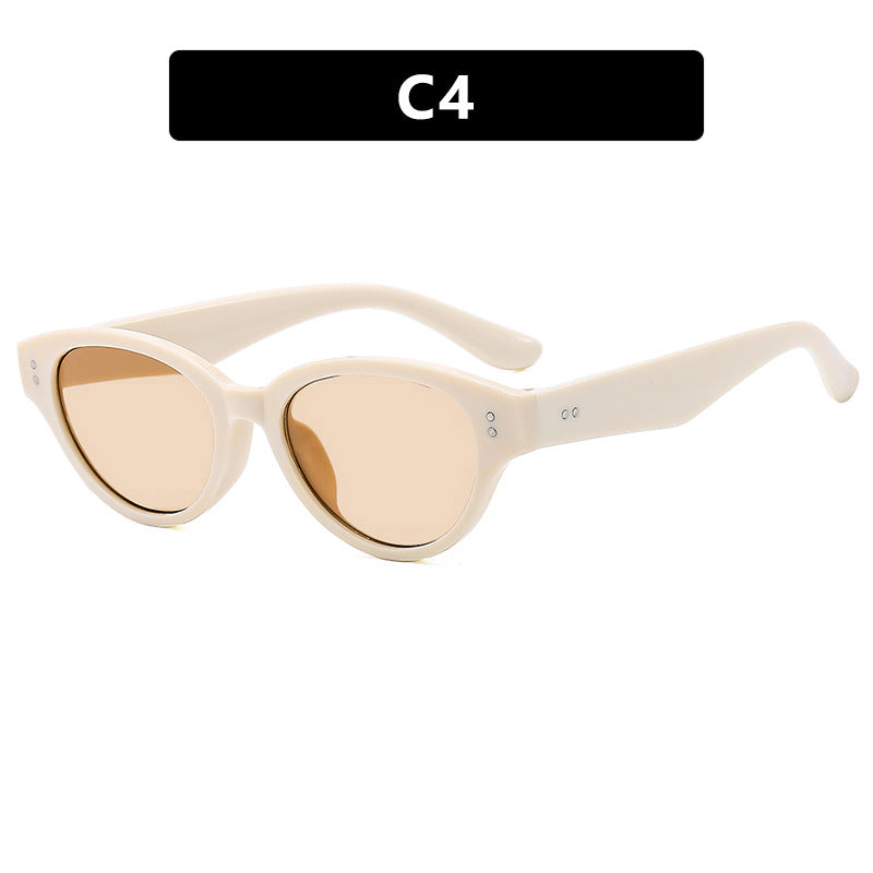 Dame Cat-Eye solbriller med robust ramme og polarisert glass Luvikno