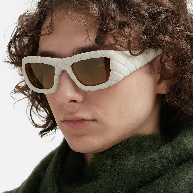 Dame ekstravagant solbrille med strukturert ramme Luvikno