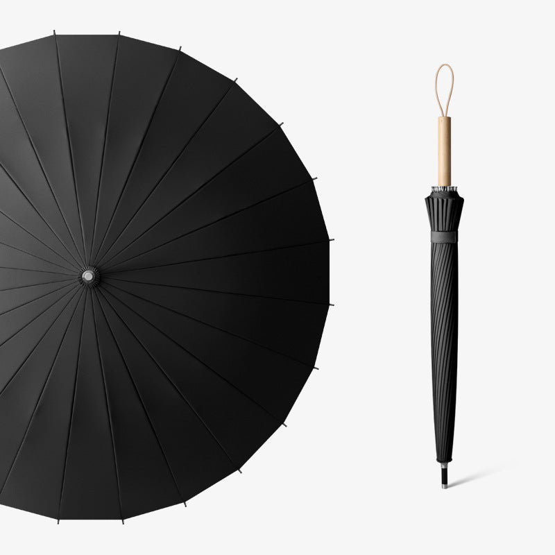 Damer elegant foldbare paraply med ergonomisk treskaft Luvikno