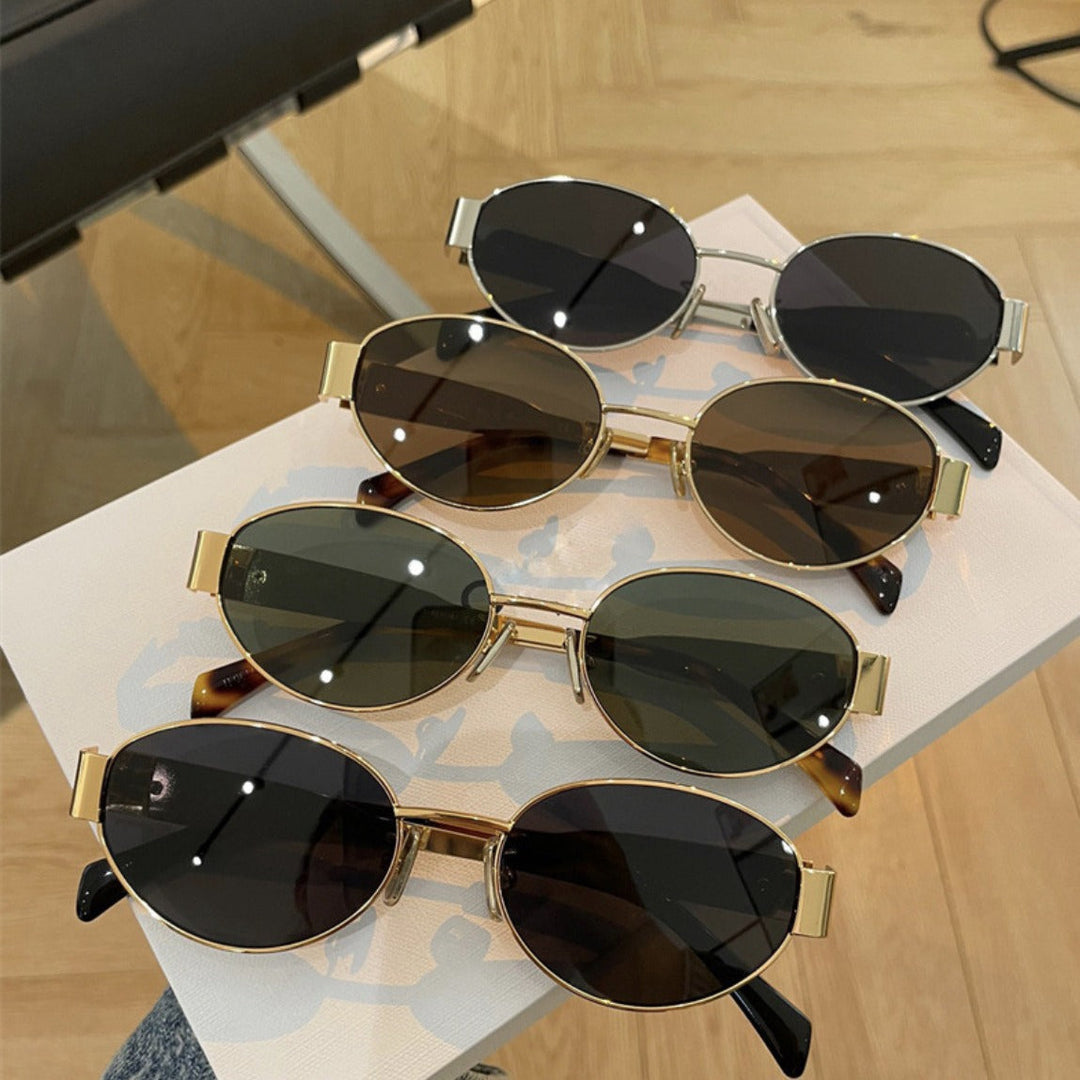 Dame eksklusiv ovalformet designer-solbrille Luvikno
