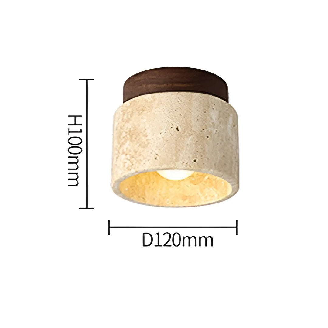 Luvikno | LumiZen Luxe - Japansk inspirert LED ambient lys med travertin og tre
