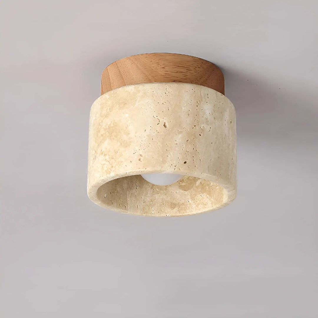 Luvikno | LumiZen Luxe - Japansk inspirert LED ambient lys med travertin og tre