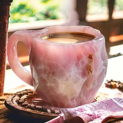 Luvikno | CrystalBrew Kaffe Kopper | Elegante mineral krystall kopper for en unik kaffeopplevelse