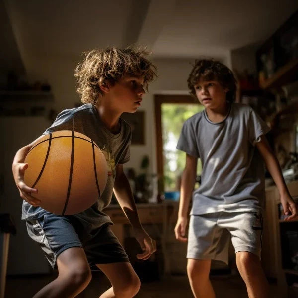 Leiser innendørs basketball | Lydredusert myk sprett