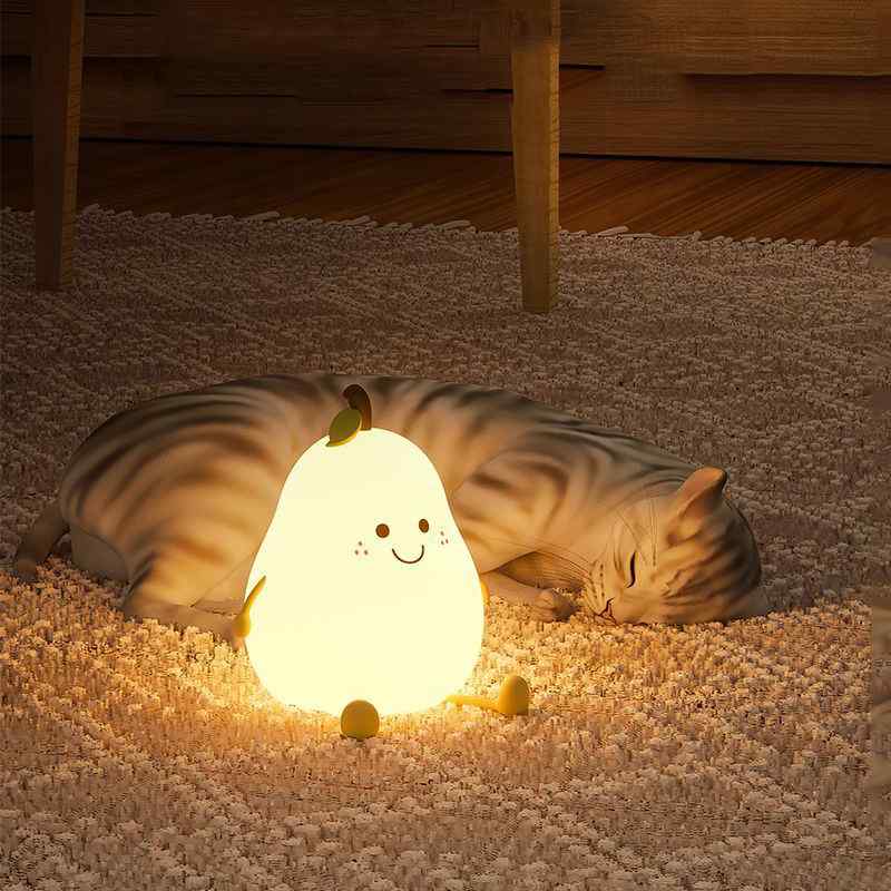 Søt ferskenfarget lampe med belysning | Luvikno