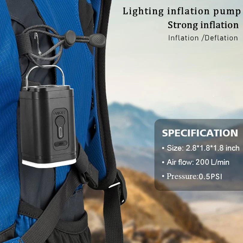 Mini Air Pump USB-C med 5 dysene – 200 L/min | Luvikno