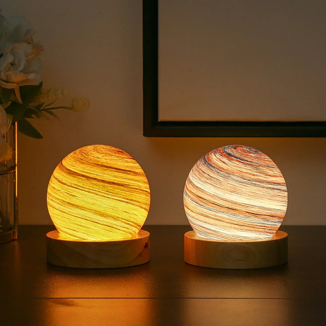 3D Krystall Planet Atmosfære Nattlampe | Luvikno