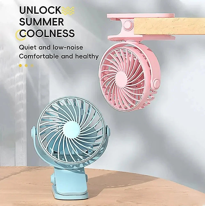 Luvikno | FlexiBreeze USB vifte | Roterbar, bærbar med 3 hastigheter og nattlys
