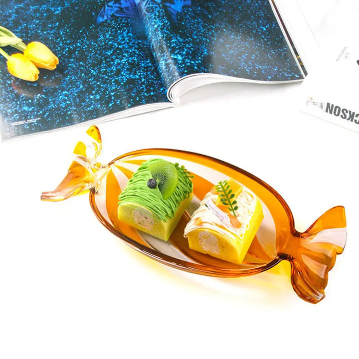 Candy-formet glass snacktallerken | Luvikno