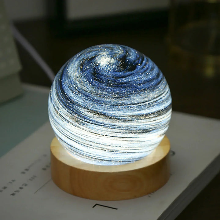 3D Krystall Planet Atmosfære Nattlampe | Luvikno