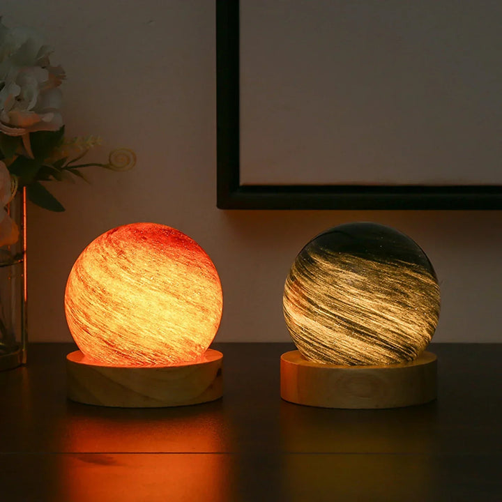 KosmosGlow - 3D Krystallplaneter Nattlampe | Luvikno
