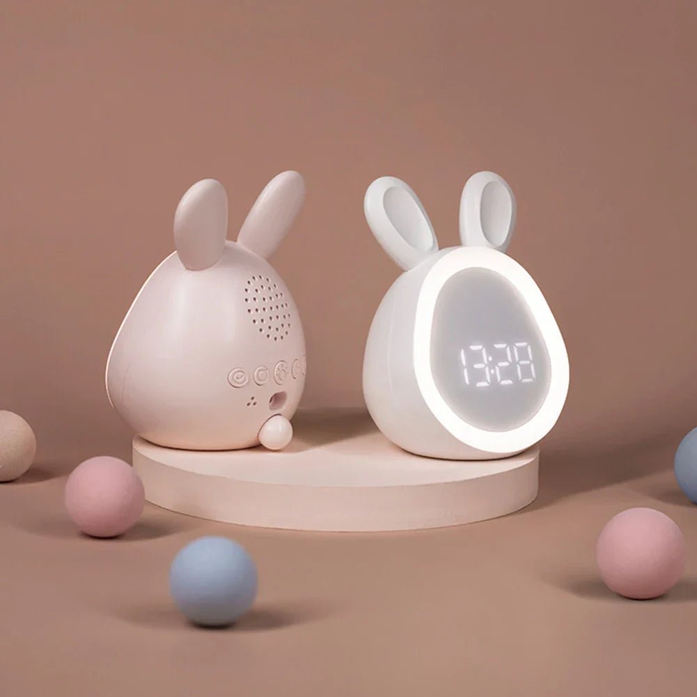 WakkerKonijn – Barneklok med LED-nattlys og leken kanin-design | Luvikno